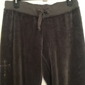 Bejeweled By Susan Fidel Limited Edition Brown Velvet Pants